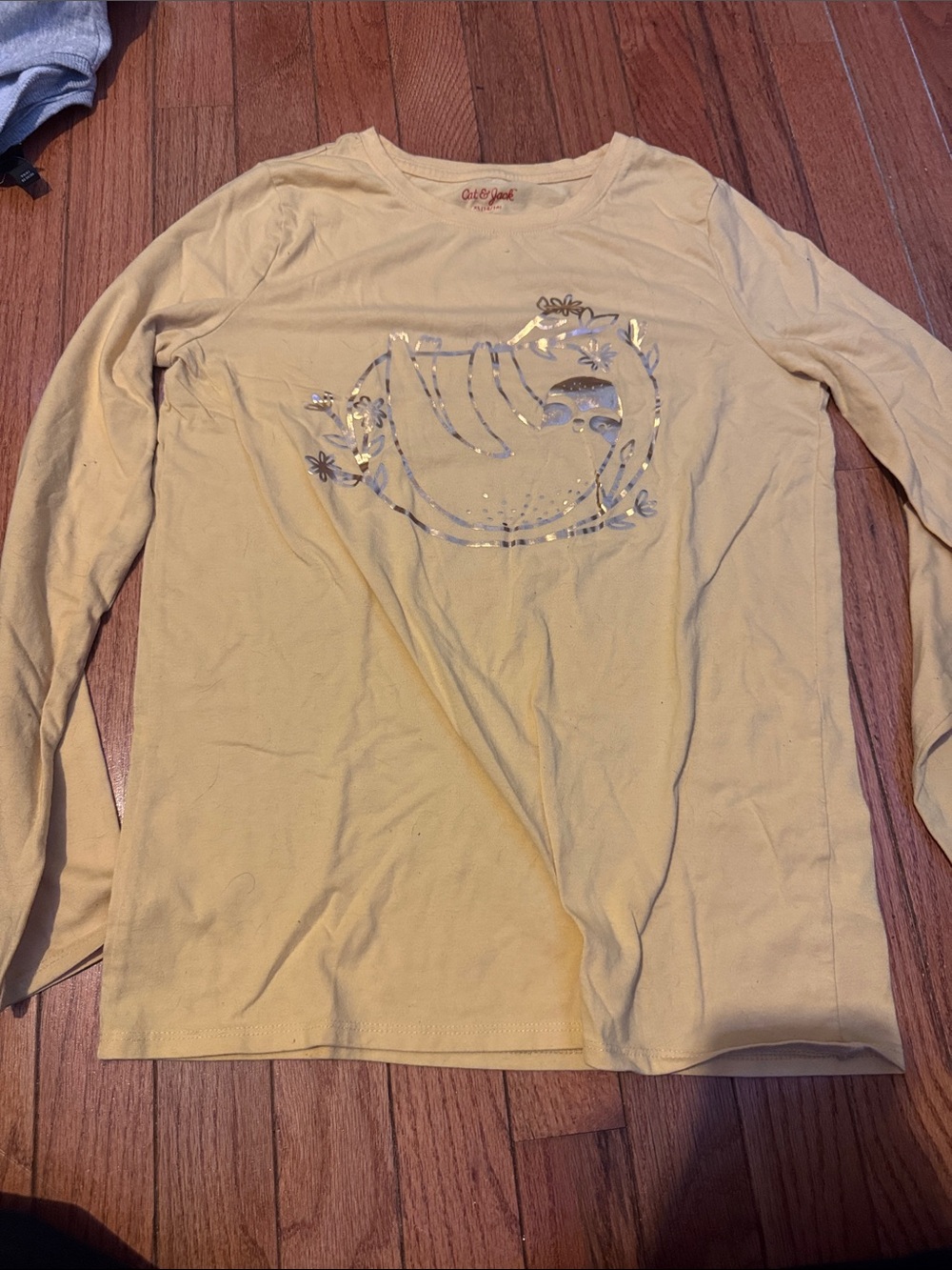 OshKosh B'gosh Pale Yellow Long-Sleeve Tee with sloth